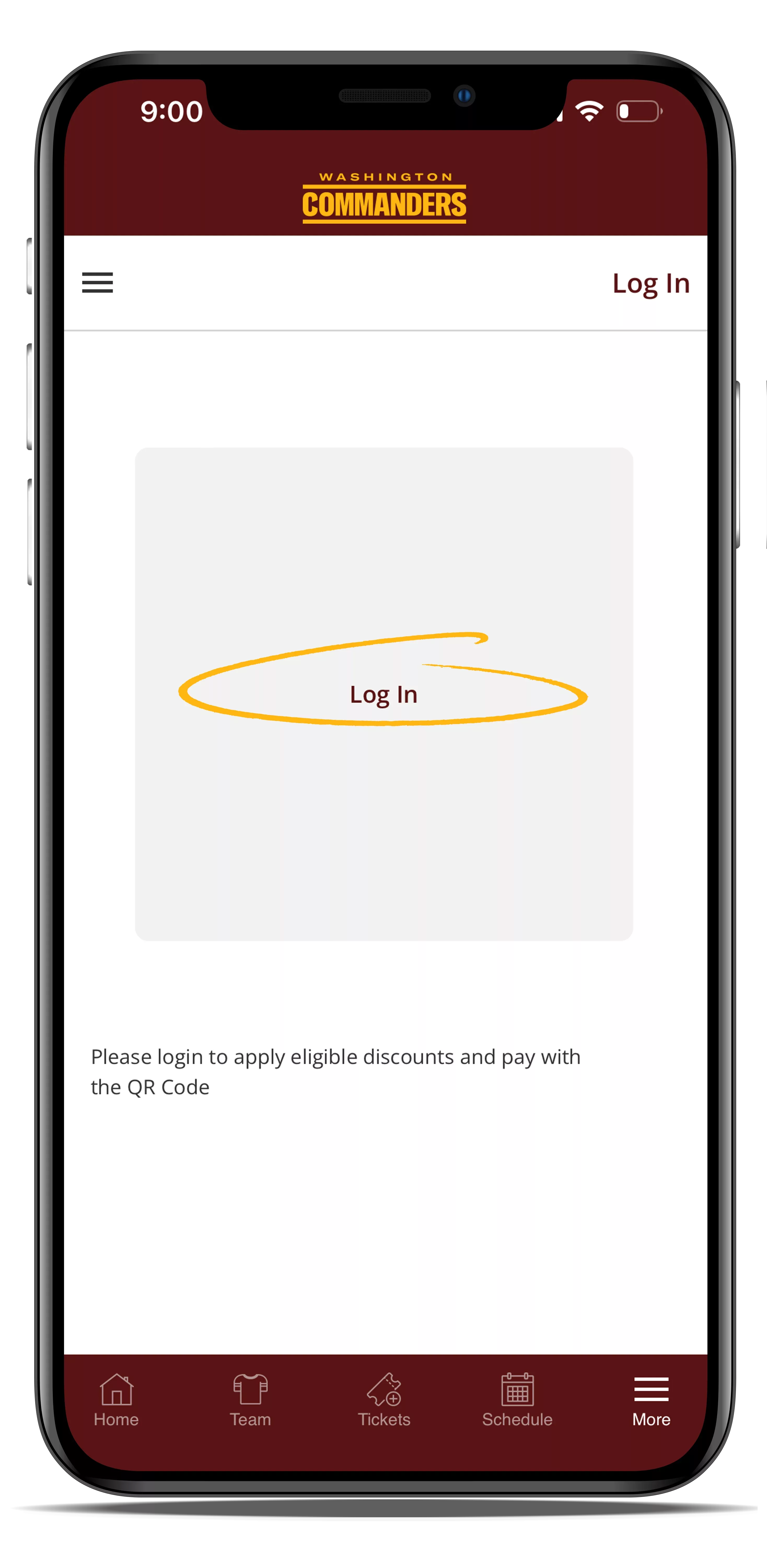 Commanders app for iPhone