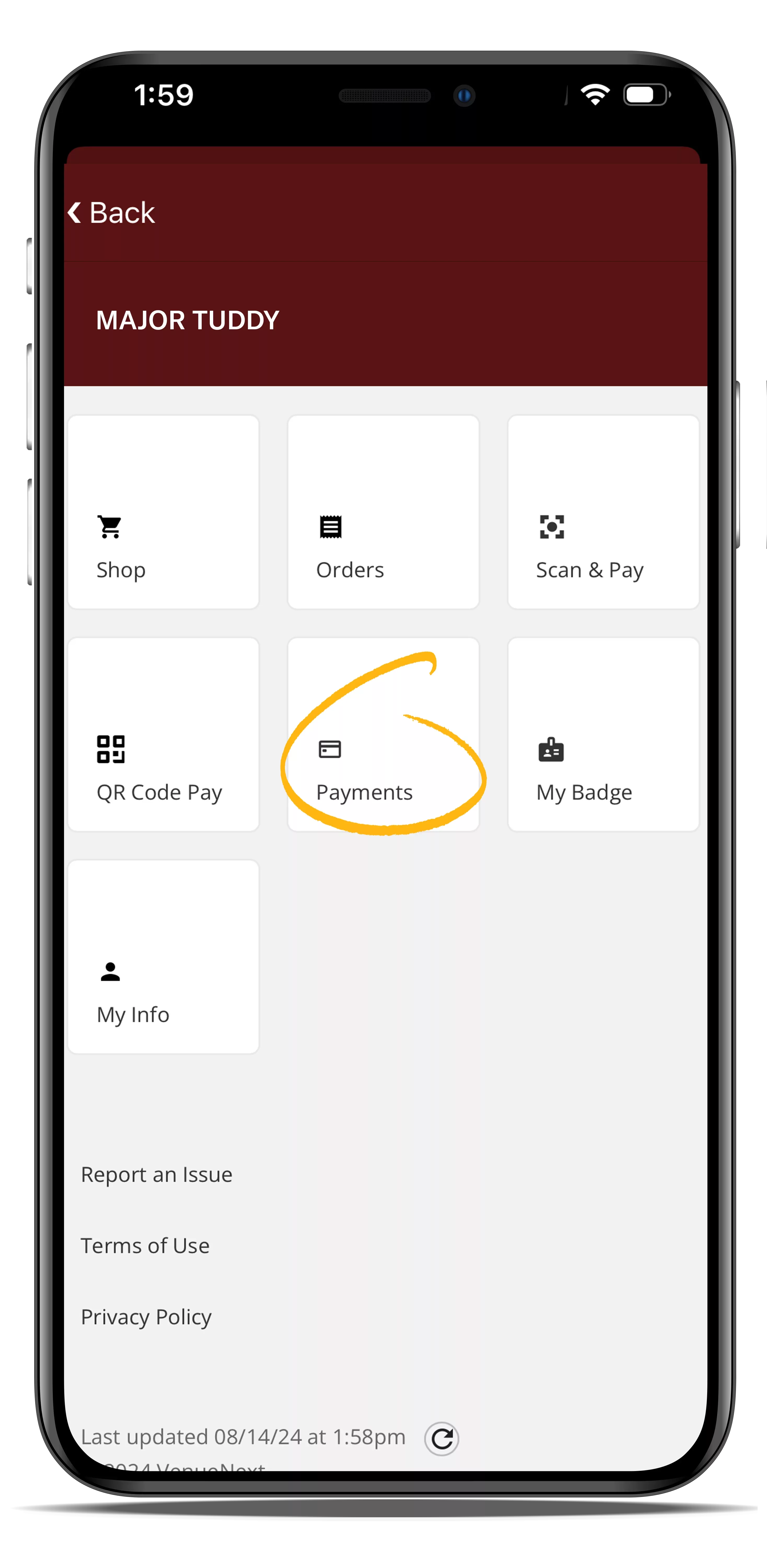 Commanders app for iPhone