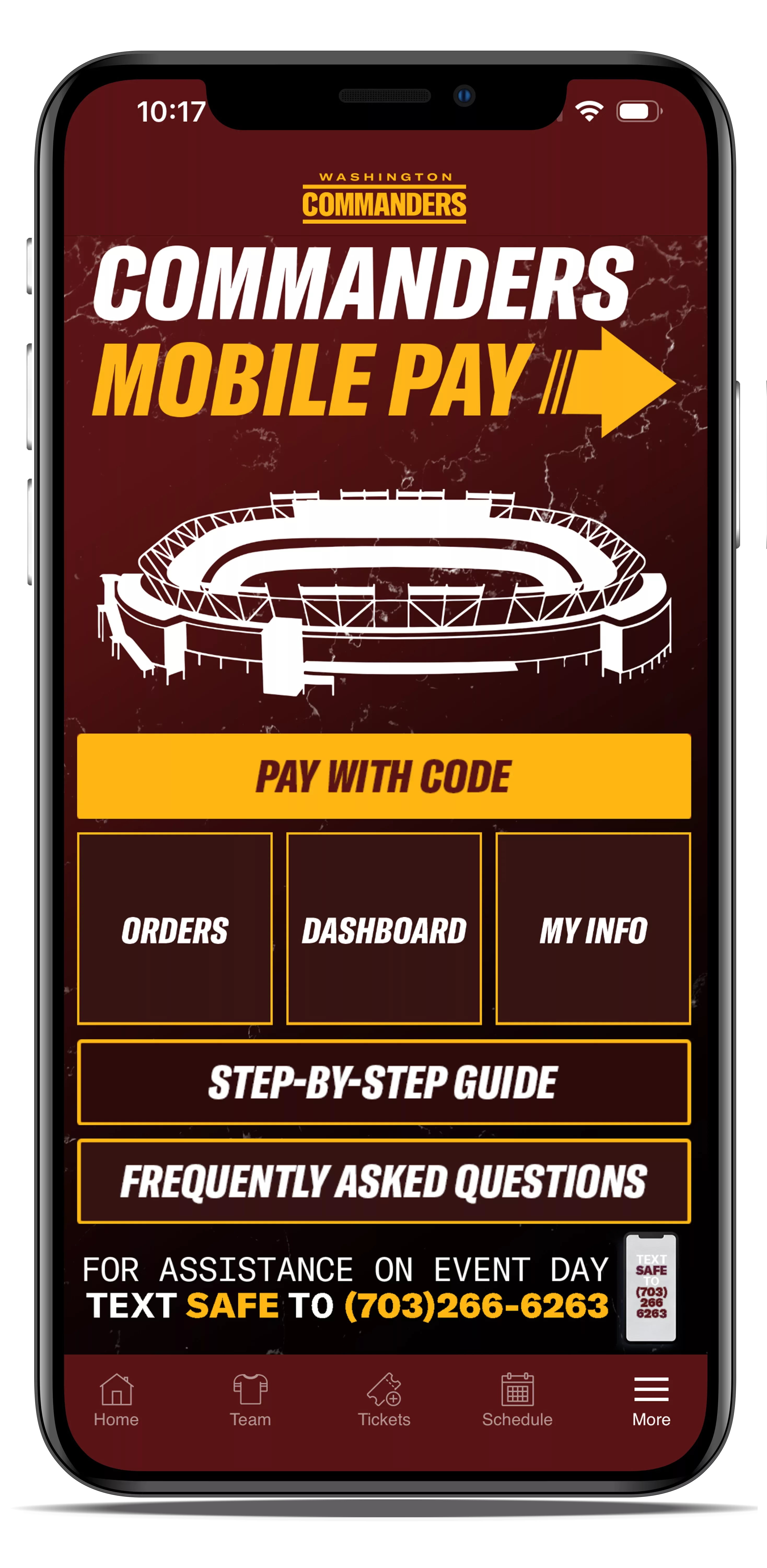 Commanders app for iPhone